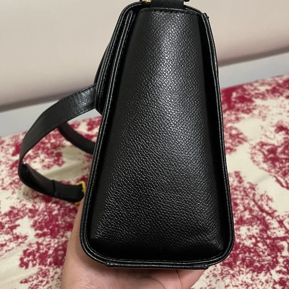 Valentino Garavani Black Crossbody Bag with Gold Accents - Picture 5 of 15